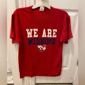 Midwood High School at Brooklyn College Red Unisex Tee Shirt Size Medium